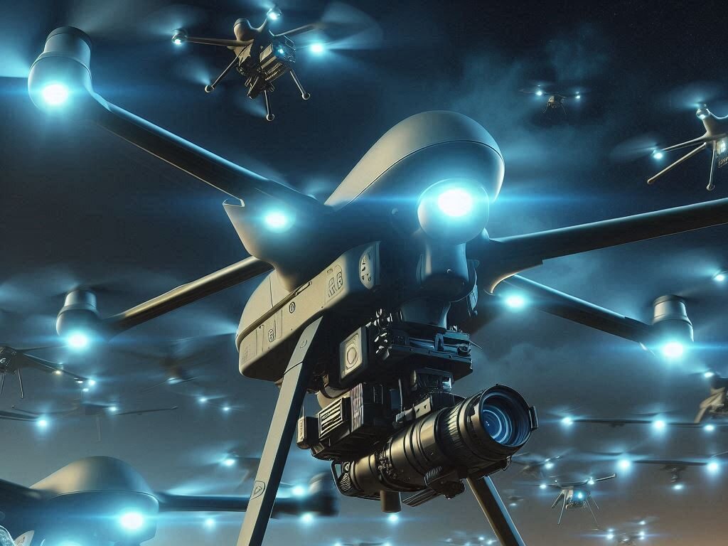 Can military drones be used at night
